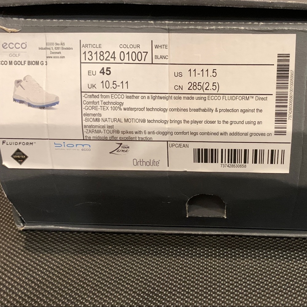 Ecco White Golf Shoes